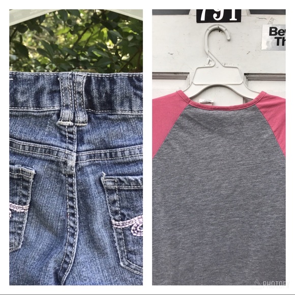 Route 66 Embroidered Jean Shorts Shopkins Tie Tee - Picture 6 of 16